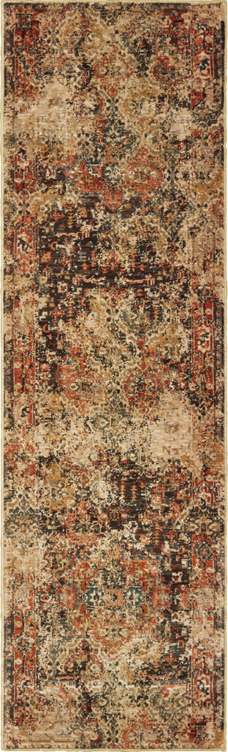 Oriental Weavers Toscana 9555B Charcoal Orange Area Rug Runner Image