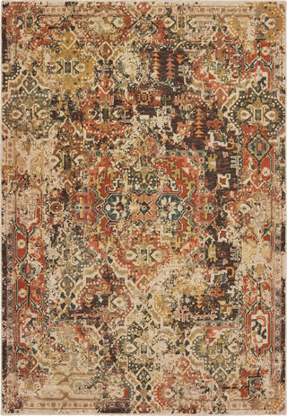 Oriental Weavers Toscana 9555B Charcoal Orange Area Rug main image