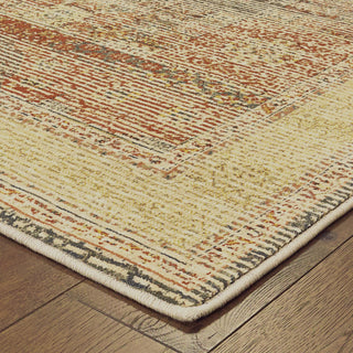 Oriental Weavers Toscana 9564A Ivory Orange Area Rug Corner Featured