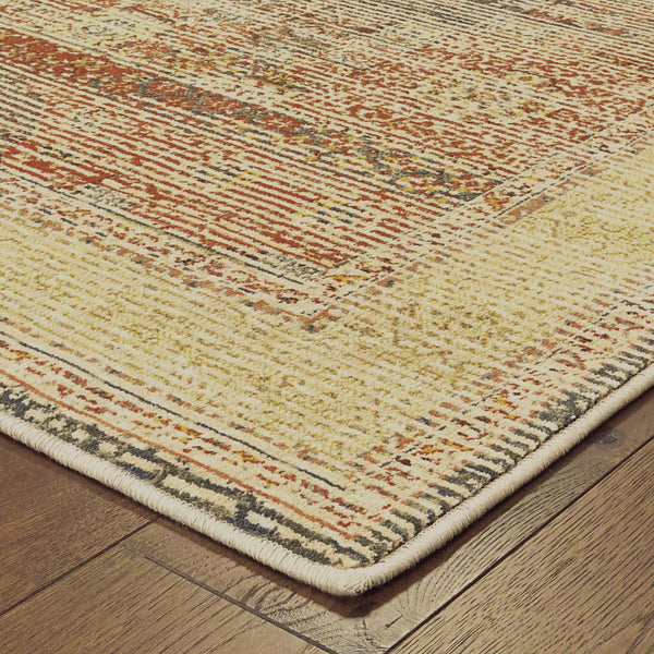 Oriental Weavers Toscana 9564A Ivory Orange Area Rug Incredible Rugs