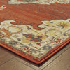 Oriental Weavers Toscana 9568B Orange Grey Area Rug Corner Featured
