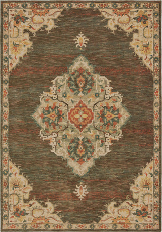 Oriental Weavers Toscana 9568C Charcoal Orange Area Rug main image