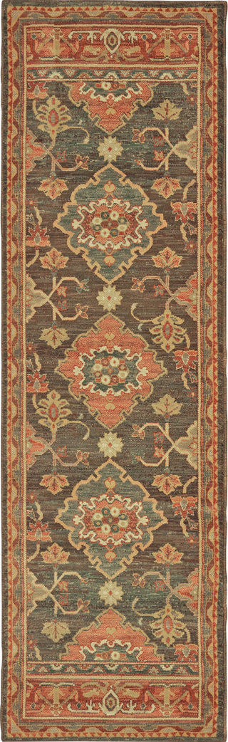 Oriental Weavers Toscana 9570B Charcoal Orange Area Rug Runner Image