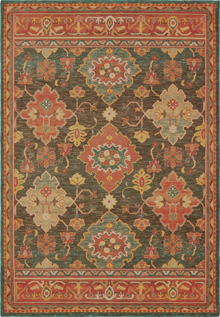 Oriental Weavers Toscana 9570B Charcoal Orange Area Rug main image