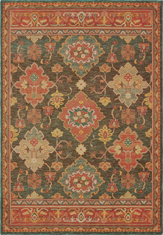 Oriental Weavers Toscana 9570B Charcoal Orange Area Rug main image