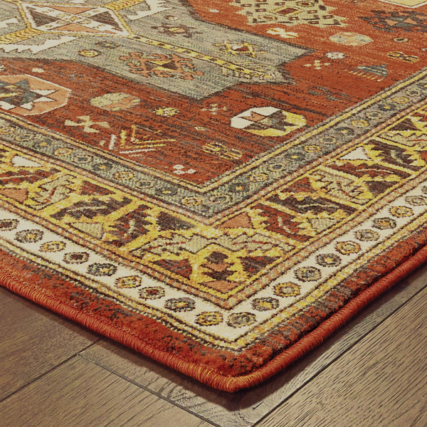 Oriental Weavers Toscana 9571A Orange Gold Area Rug Incredible Rugs