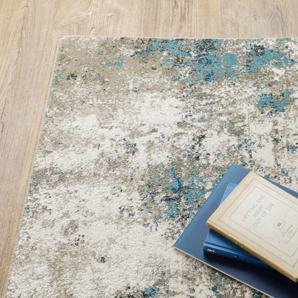 Oriental Weavers Venice 4332U Blue/ Beige Area Rug Corner Featured