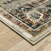 Oriental Weavers Venice 054X8 Beige/ Blue Area Rug Corner On Wood