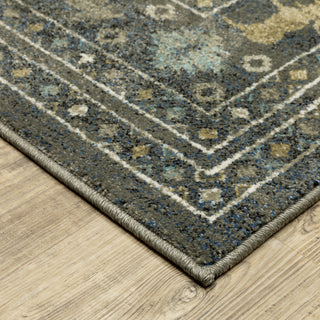 Oriental Weavers Venice 095E8 Blue/Gold Area Rug Corner Image