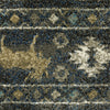 Oriental Weavers Venice 095E8 Blue/Gold Area Rug Close-up Image