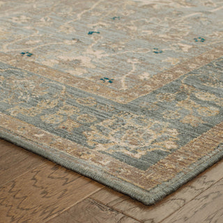 Tommy Bahama Vintage 534E2 Blue Area Rug Corner Shot