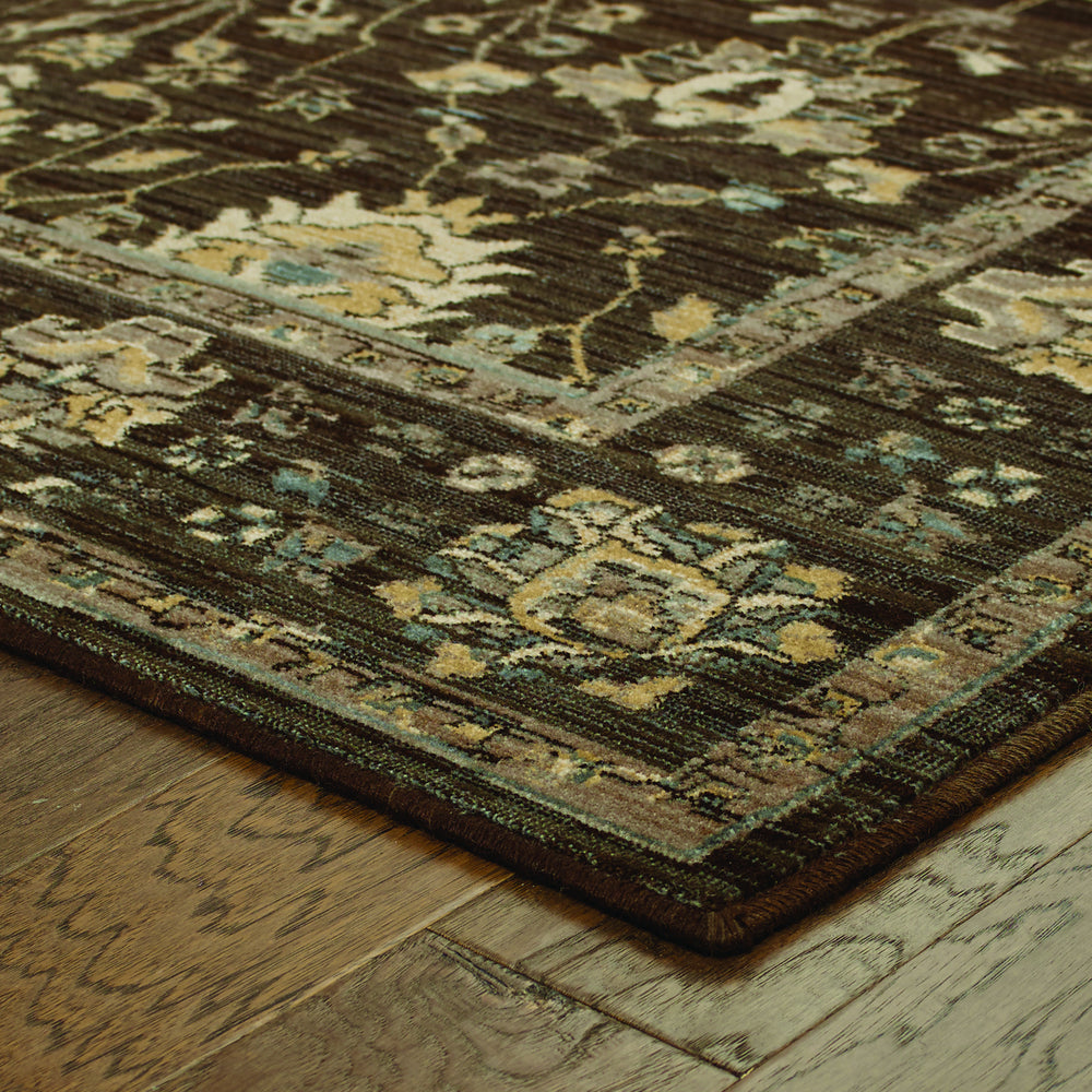 Tommy Bahama Vintage 534N5 Charcoal Area Rug Corner Shot Feature