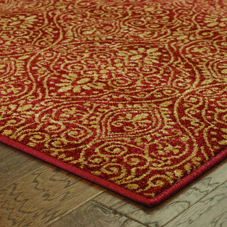 Tommy Bahama Voyage 091R0 Red Area Rug Corner