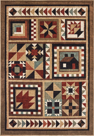 Oriental Weavers Woodlands 9596A Brown Multi Area Rug main image featured