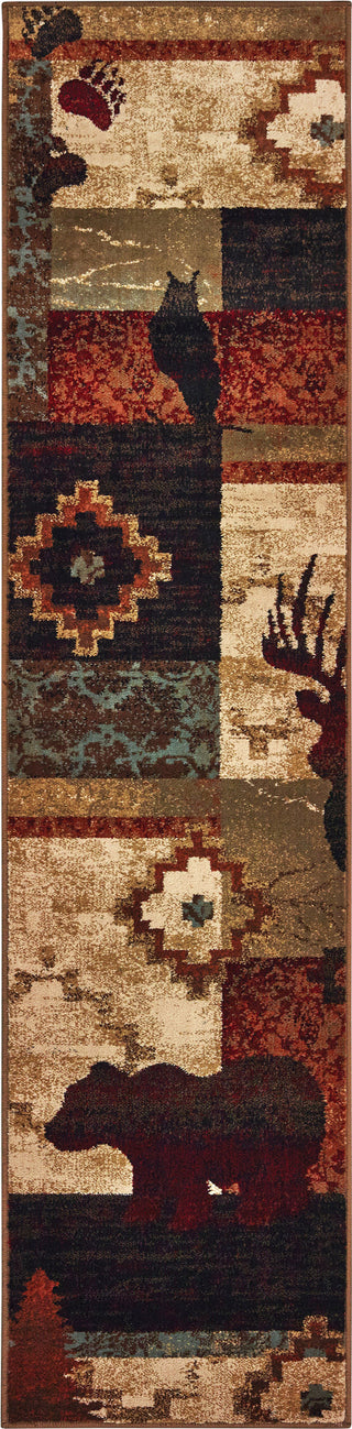 Oriental Weavers Woodlands 9649A Brown Rust Area Rug 1'10'' X 7'6'' Runner 