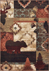 Oriental Weavers Woodlands 9649A Brown Rust Area Rug main image featured