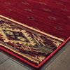 Oriental Weavers Woodlands 9652C Red Gold Area Rug Corner Image