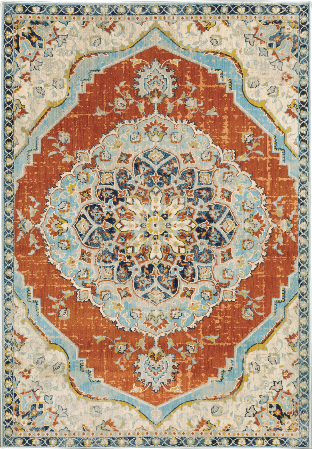 Oriental Weavers Xanadu 1332Q Orange/Blue Area Rug main image featured