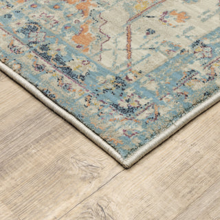 Oriental Weavers Xanadu 047H6 Beige/Blue Area Rug Corner Image