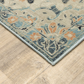 Oriental Weavers Xanadu 532L6 Blue/Orange Area Rug Corner Image
