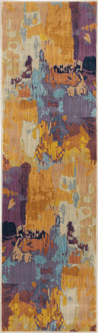 Oriental Weavers Xanadu 070X6 Orange/Purple Area Rug Runner Image