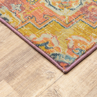 Oriental Weavers Xanadu 073W6 Beige/Orange Area Rug Corner Image