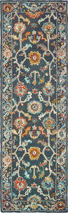 Oriental Weavers Zahra 75501 Blue Gold Area Rug 2'6'' X 8' Runner Image