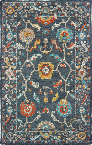 Oriental Weavers Zahra 75501 Blue Gold Area Rug main image featured