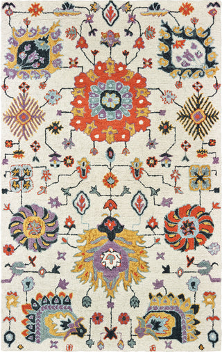 Oriental Weavers Zahra 75502 Ivory Orange Area Rug main image featured