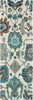 Oriental Weavers Zahra 75503 Ivory Blue Area Rug 2'6'' X 8' Runner Image