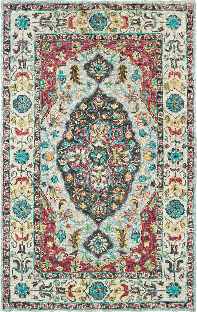 Oriental Weavers Zahra 75504 Grey Pink Area Rug main image featured