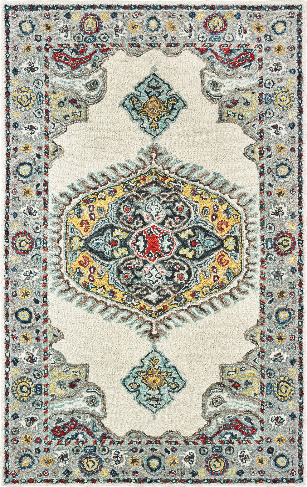 Oriental Weavers Zahra 75501 Blue Gold Area Rug – Incredible Rugs and Decor
