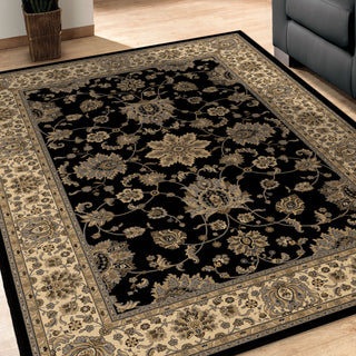 Orian Rugs Orwell Ballentine Black Area Rug Room Scene Feature