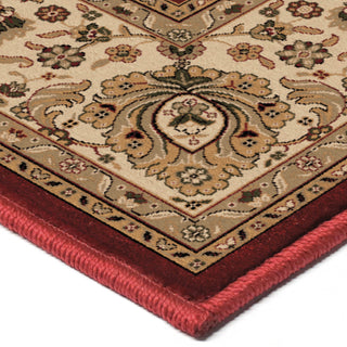 Orian Rugs Orwell Ballentine Burgundy Area Rug Corner Shot