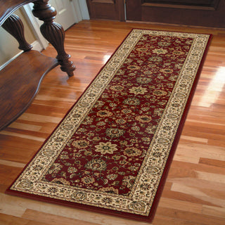 Orian Rugs Orwell Ballentine Burgundy Area Rug Room Scene Runner