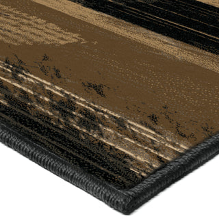 Orian Rugs Orwell Artistic Smear Black Area Rug Corner Shot