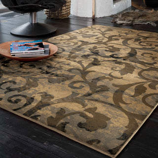 Orian Rugs Orwell Vintage Stalk Beige Area Rug Room Scene Feature