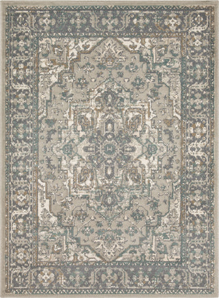 Surya Oslo OSL-2301 Charcoal Teal Light Gray Camel Beige Cream Area Rug Mirror main image