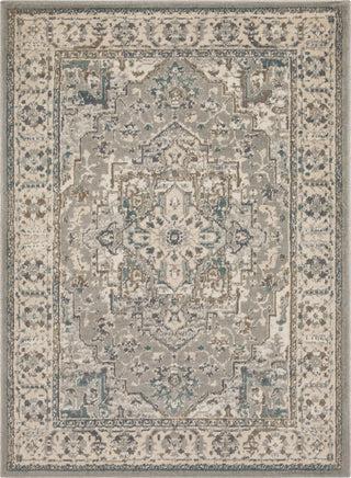 Surya Oslo OSL-2302 Teal Charcoal Light Gray Camel Beige Cream Area Rug Mirror main image