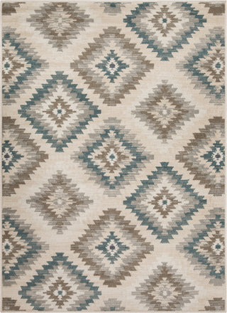 Surya Oslo OSL-2305 Teal Light Gray Camel Beige Cream Area Rug Mirror main image