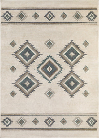 Surya Oslo OSL-2306 Teal Charcoal Light Gray Camel Beige Cream Area Rug Mirror main image