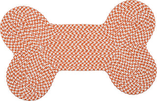 Colonial Mills Outdoor Houndstooth Tweed OT19 Orange Area Rug Free Form