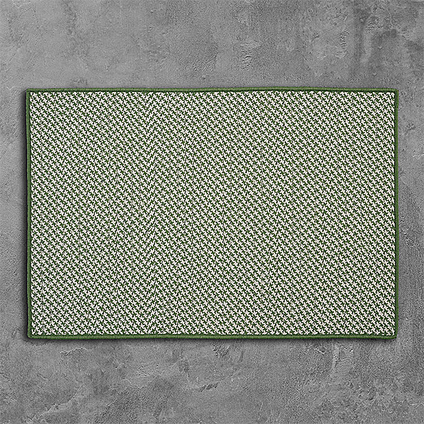 Colonial Mills Outdoor Houndstooth Tweed OT68 Leaf Green Area Rug main image