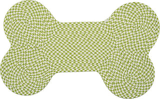 Colonial Mills Outdoor Houndstooth Tweed OT69 Lime Area Rug Free Form