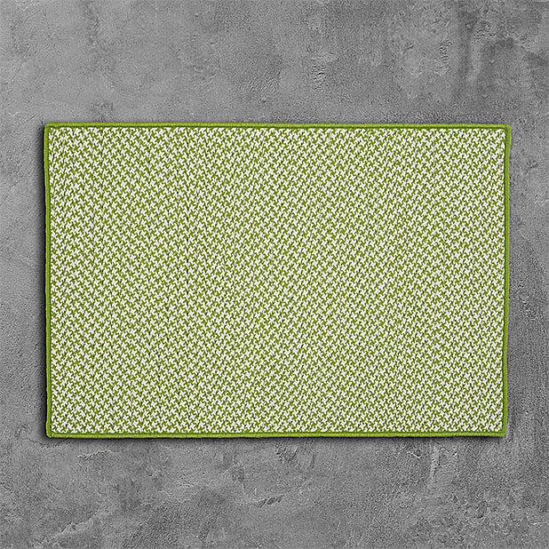 Colonial Mills Outdoor Houndstooth Tweed OT69 Lime Area Rug main image
