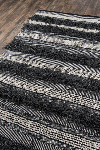 Momeni Otto OTT-3 Black Area Rug Corner Image