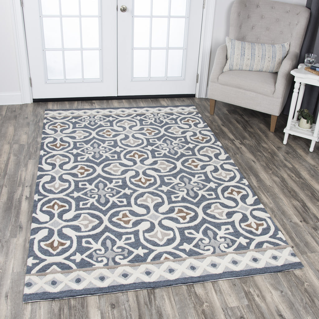 Rizzy Opulent OU574A Blue / Gray Area Rug  Feature