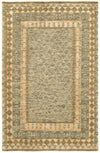 LR Resources Ousha 04420 Gray/Khaki Hand Knotted Area Rug 4' X 6'