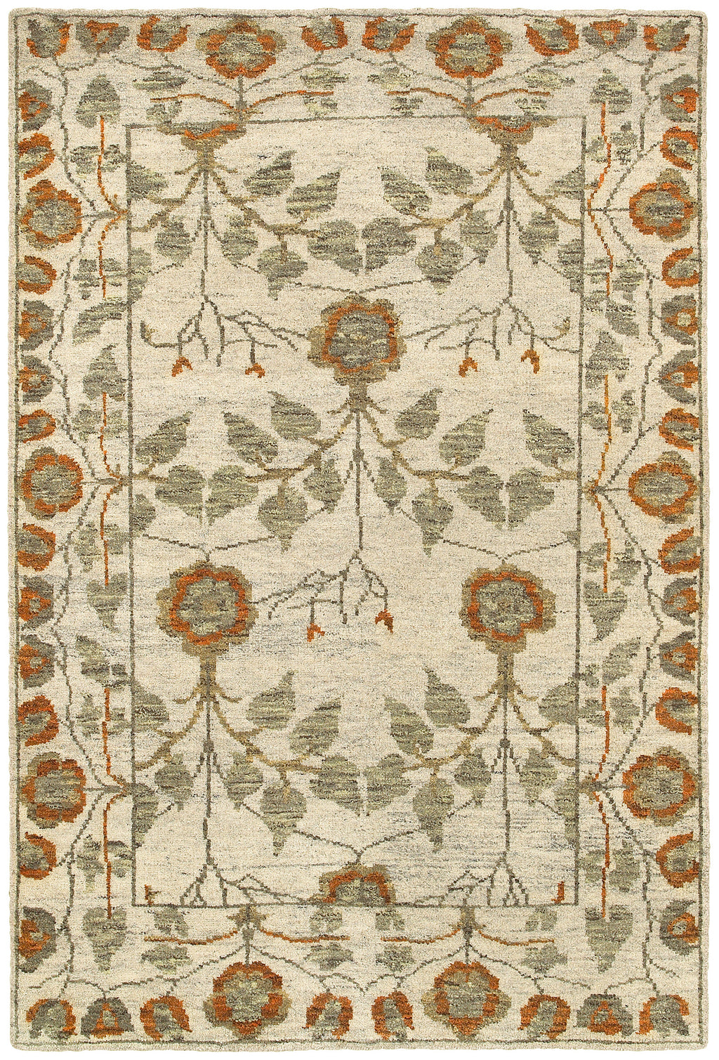 LR Resources Ousha 04422 Natural/Rust Area Rug 4' X 6'