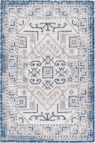 Unique Loom Outdoor Aztec T-KZOD16 Blue Area Rug main image